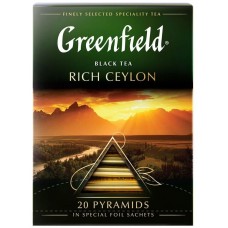 Чай черный Greenfield Rich Ceylon в пирамидках
